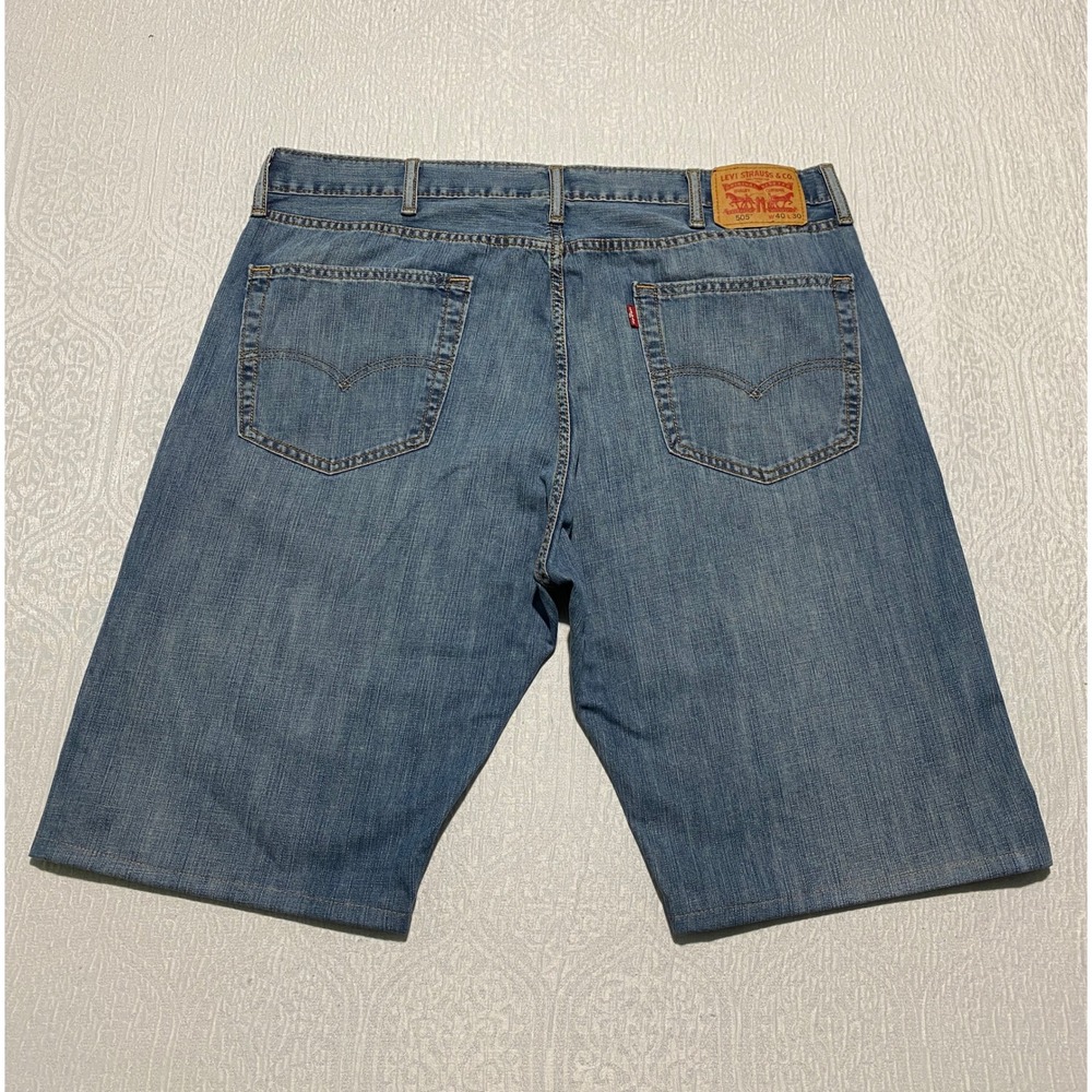 Levi's 505 Jean Shorts Men's 40×11‎ Blue Hemmed Denim Jorts